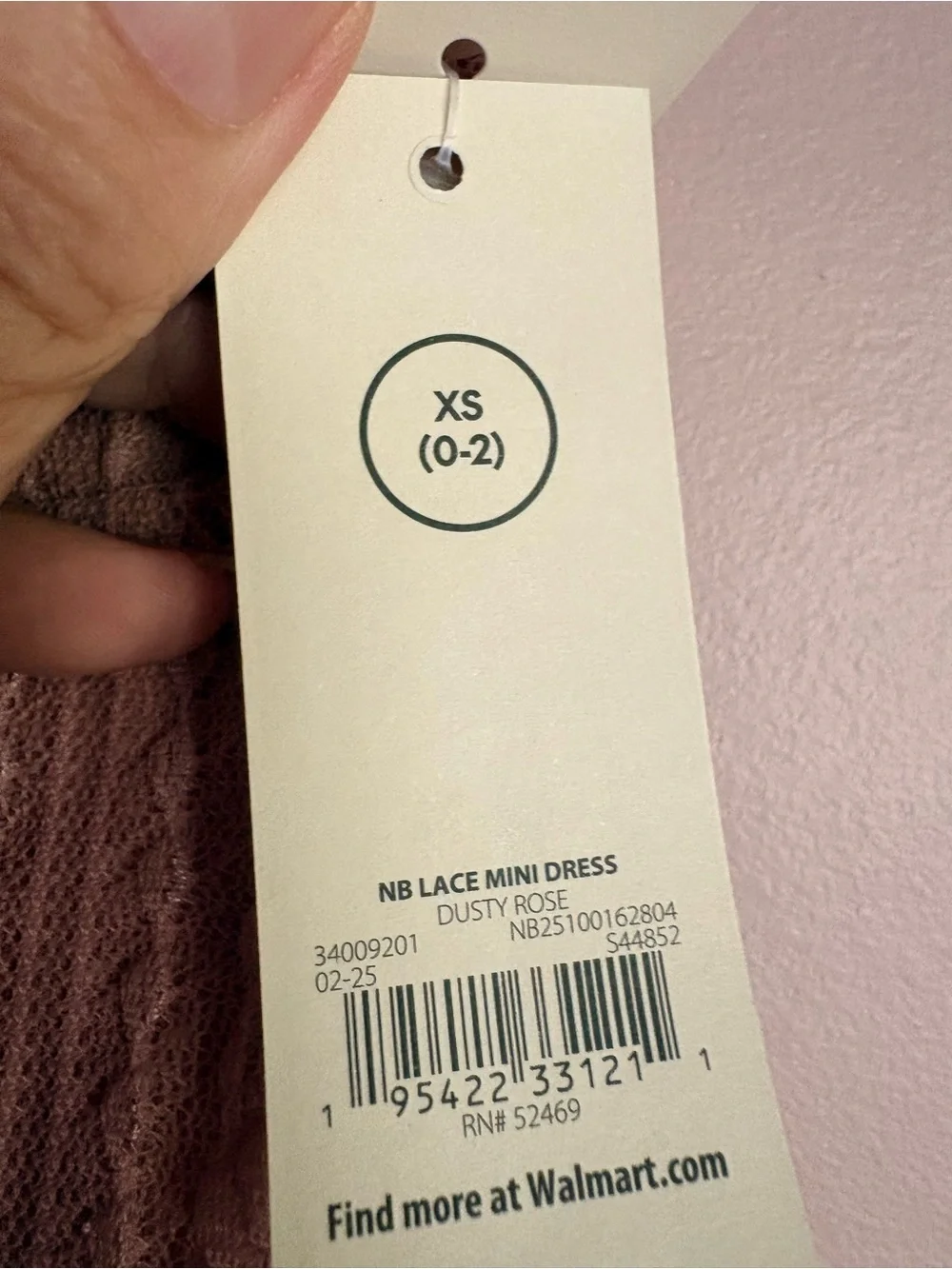 ❤️No Boundaries NWT Dusty Rose Lace Mini Dress